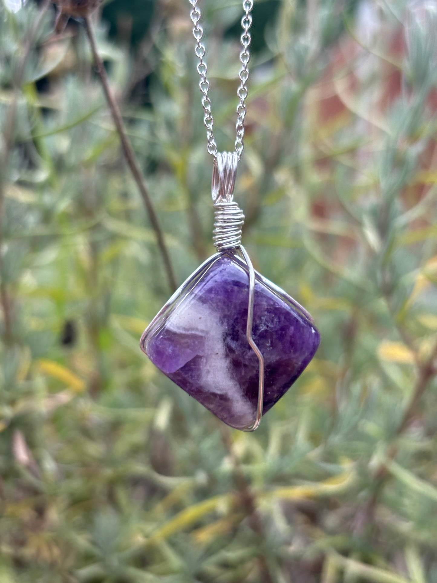 Chevron Amethyst Necklace