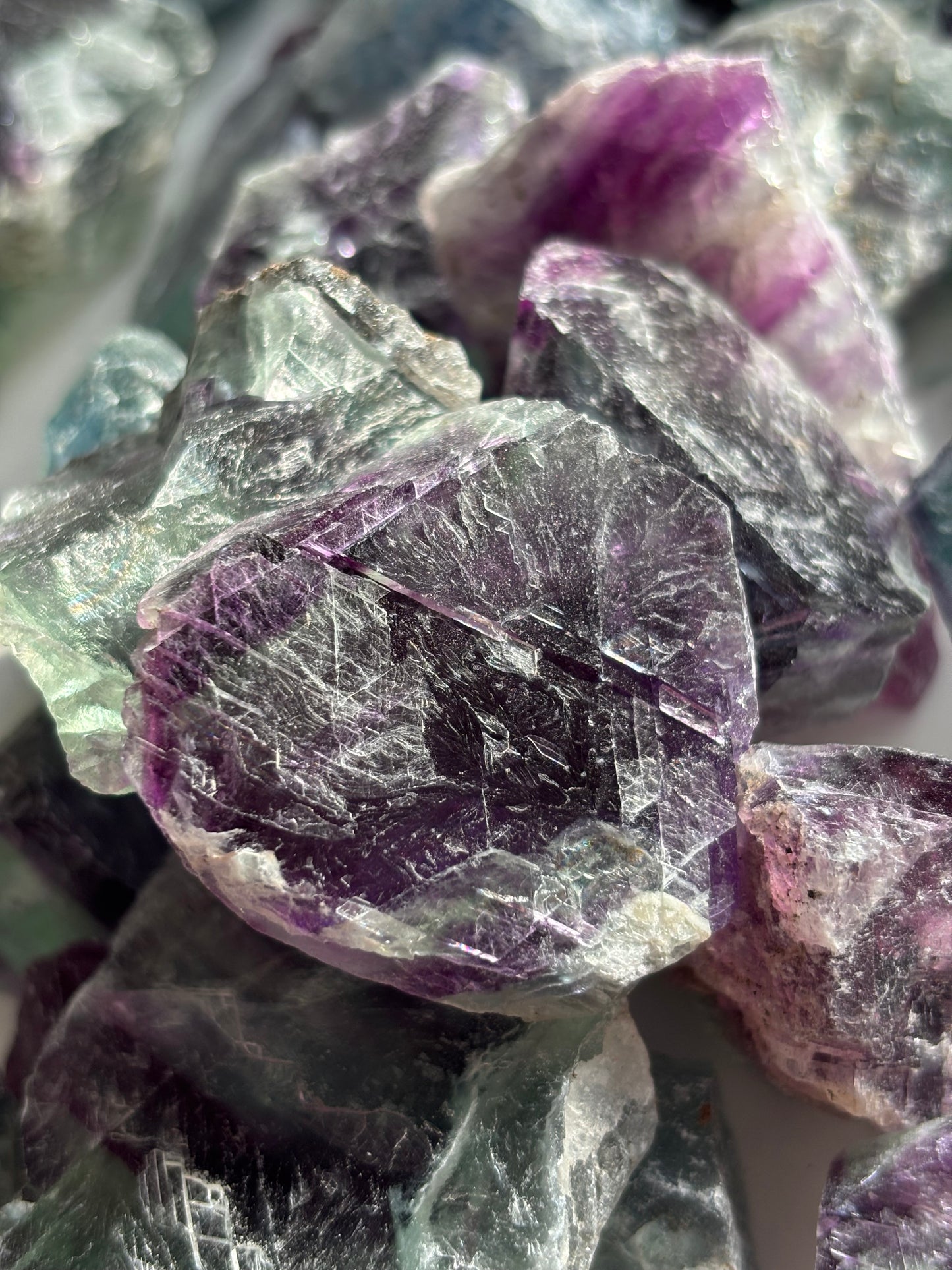 Raw Rainbow Fluorite Chunk