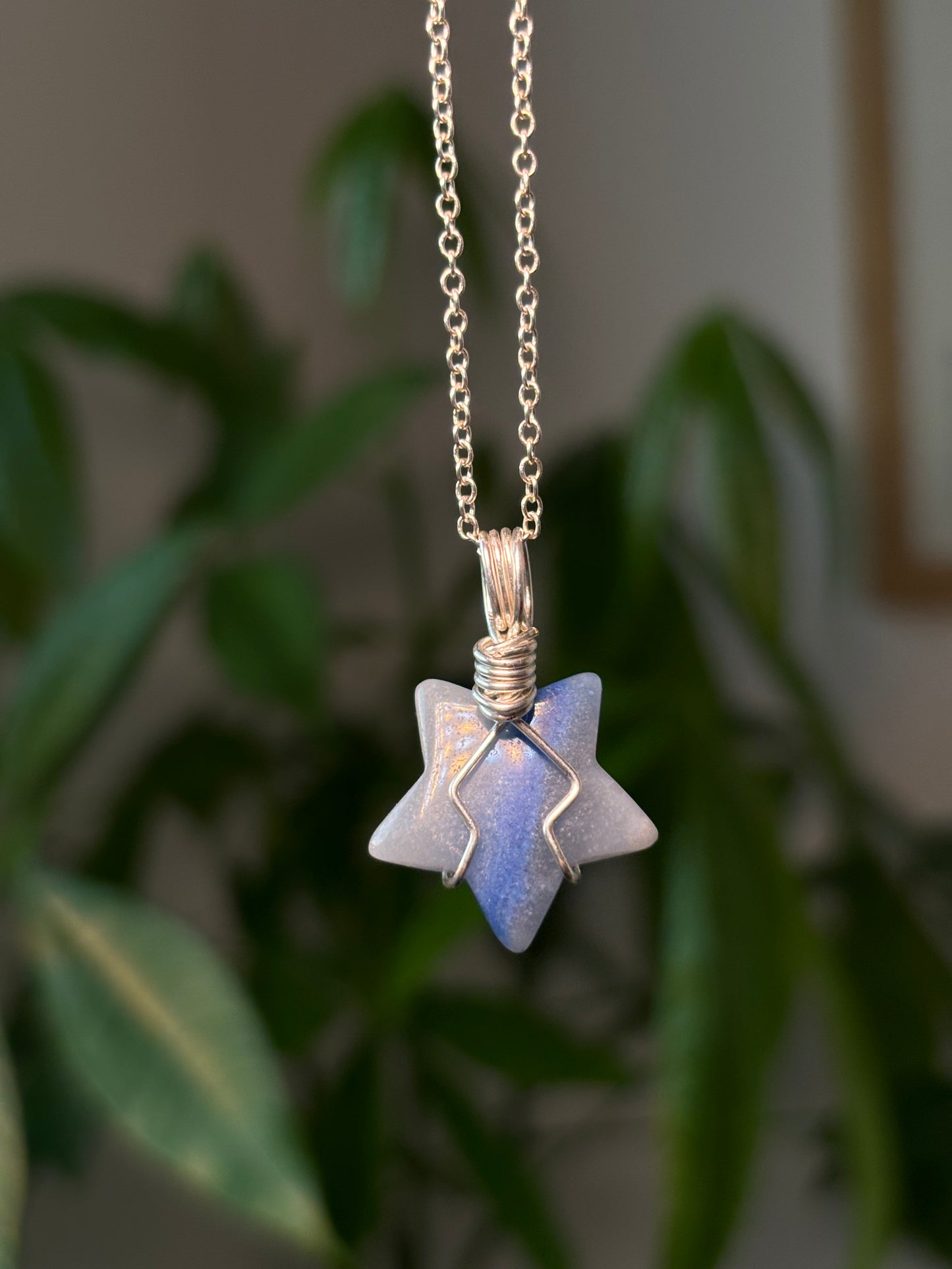Blue Aventurine Star Necklace