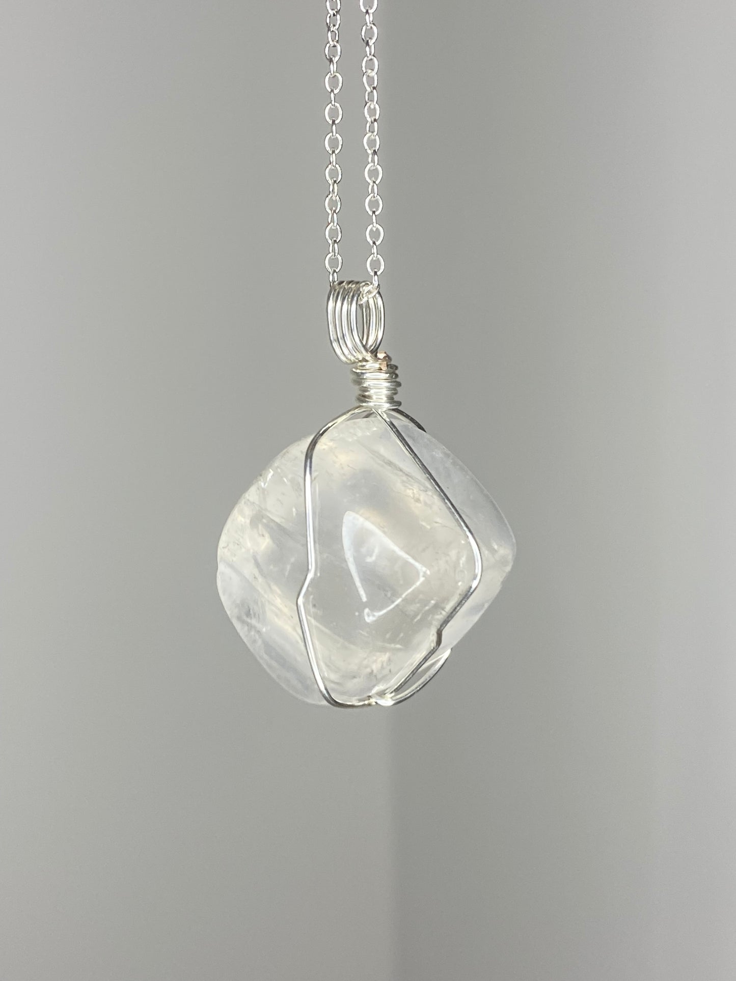 Clear quartz necklace