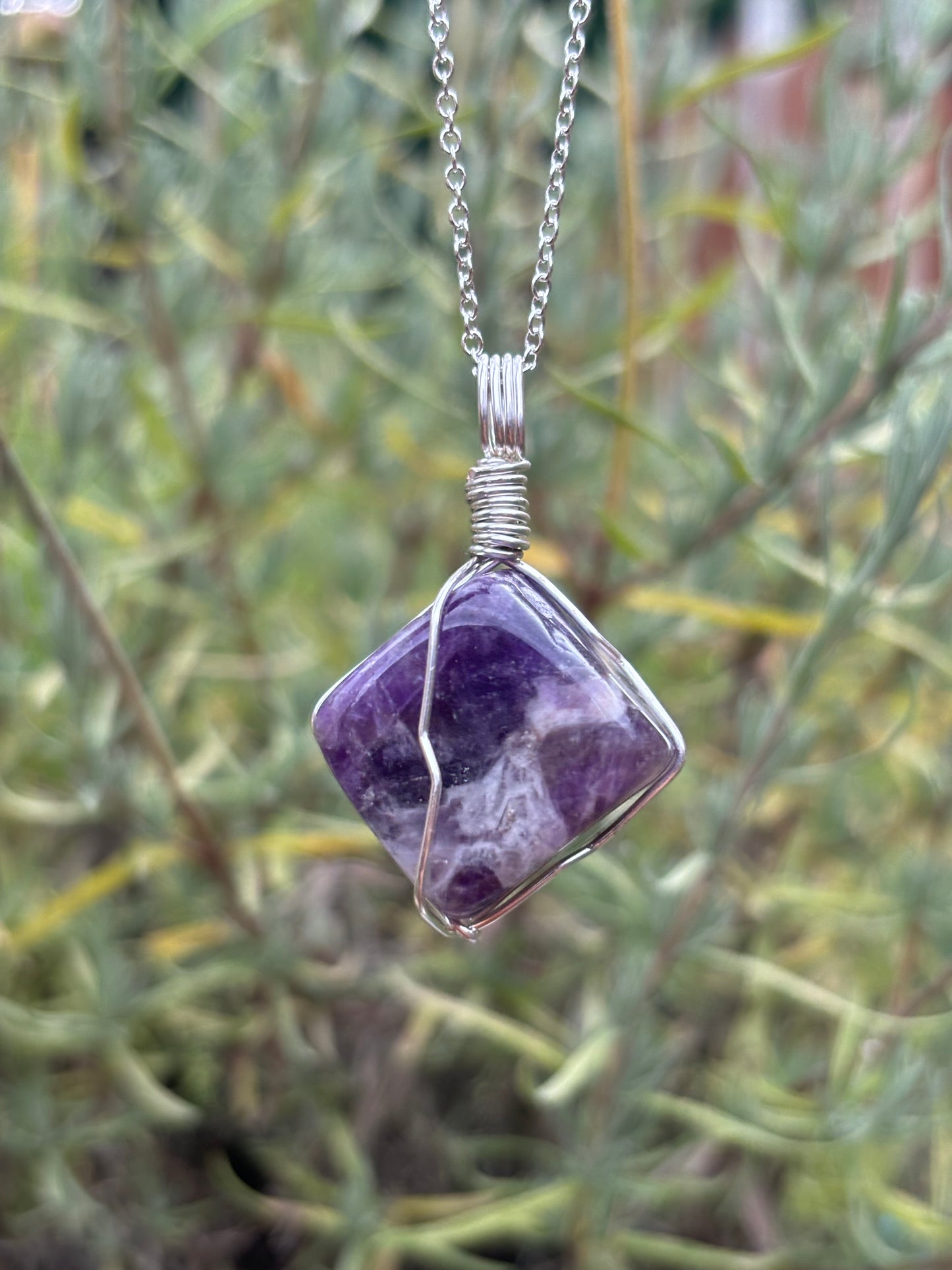 Chevron Amethyst Necklace