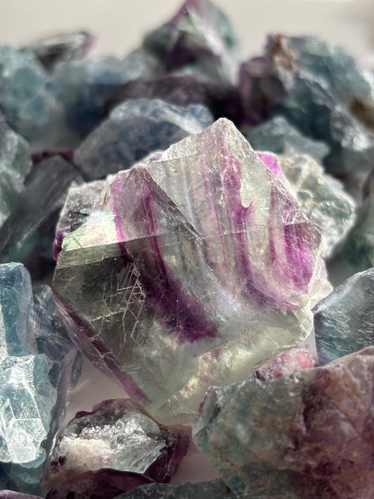 Raw Rainbow Fluorite Chunk