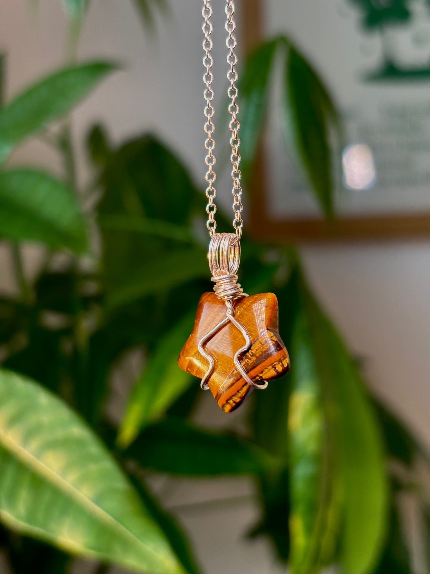 Tigers Eye Star Necklace
