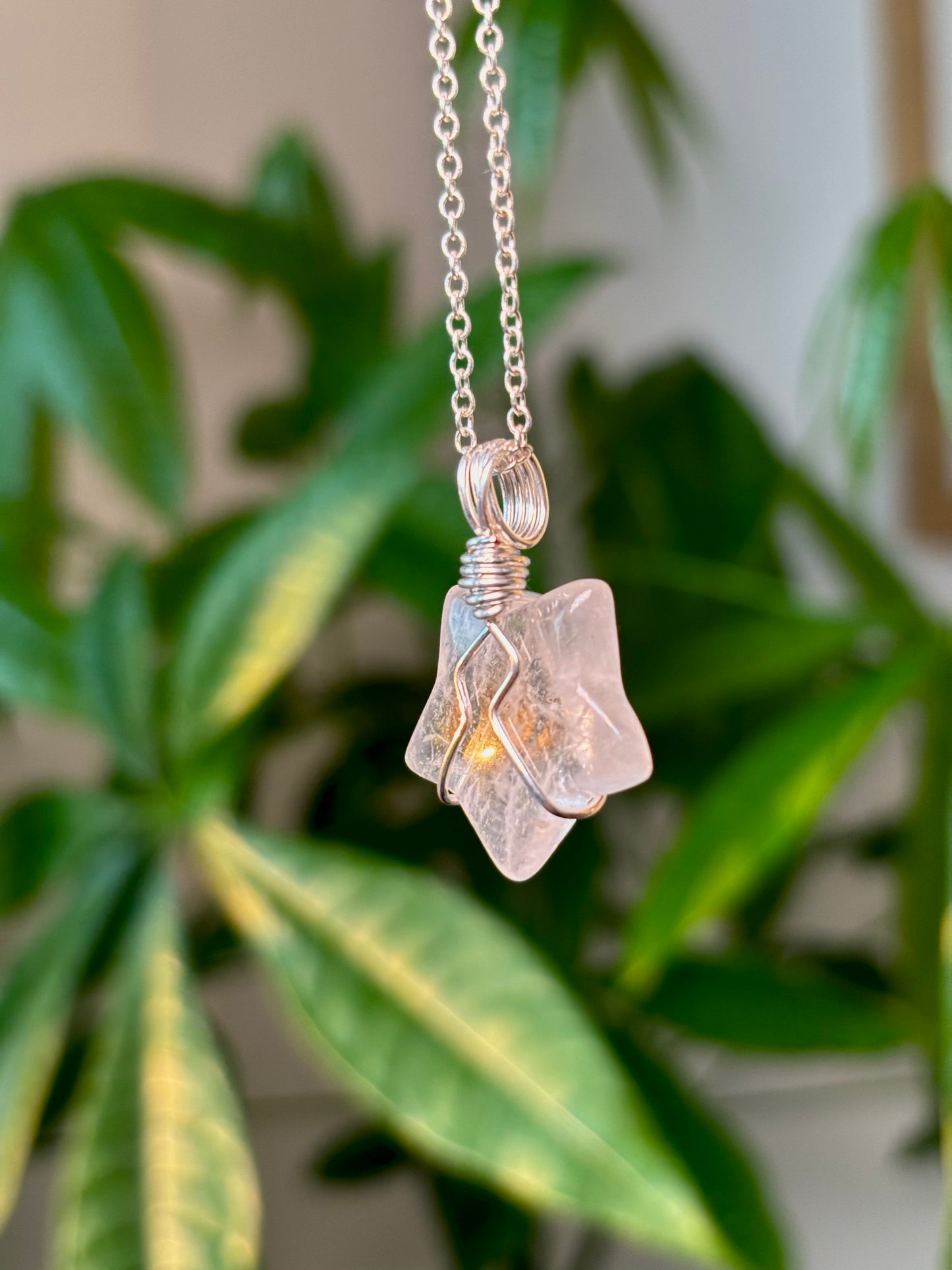 Clear Quartz Star Necklace