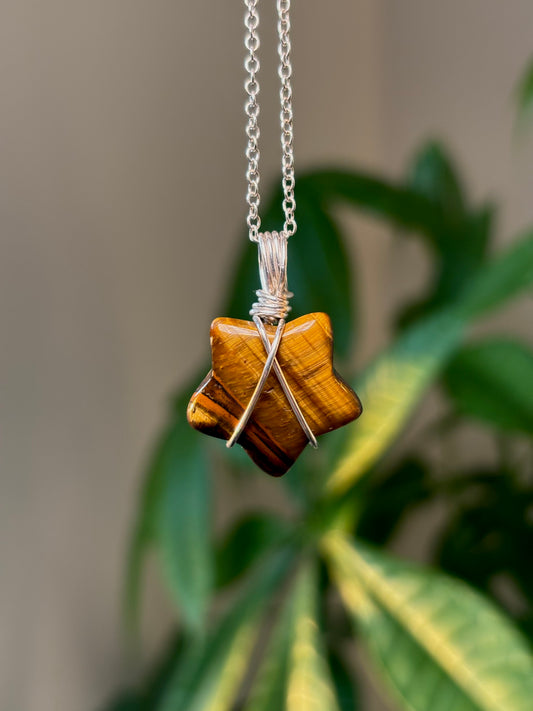 Tigers Eye Star Necklace