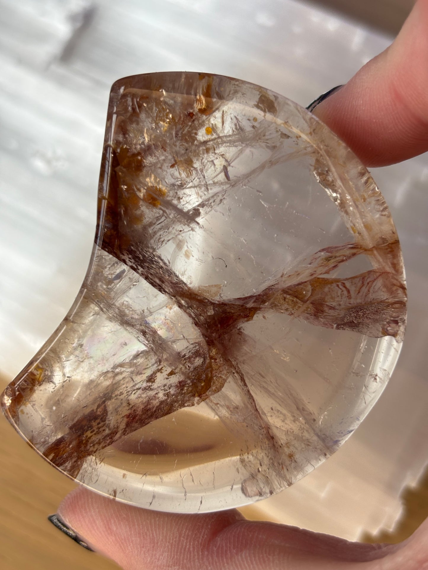 Fire Quartz Moon Dish