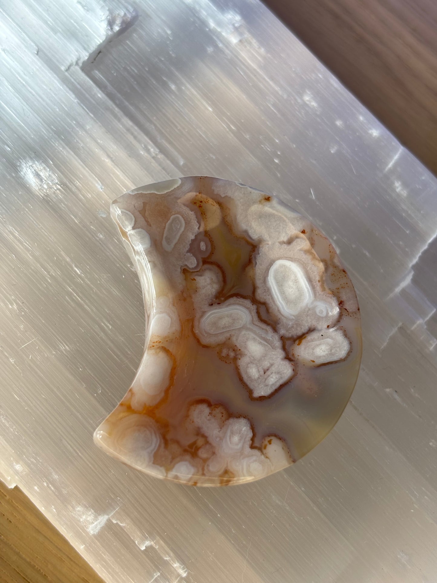 Flower Agate Moon dish