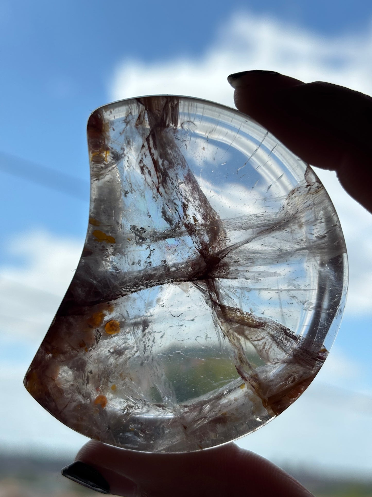 Fire Quartz Moon Dish