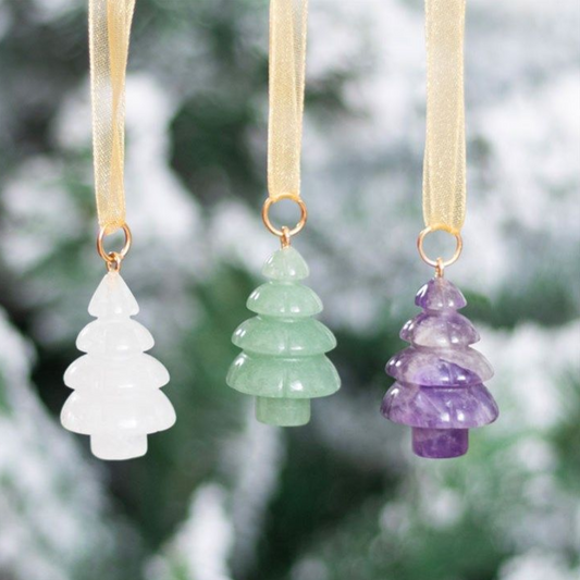 Set of 3 Crystal Christmas Tree Decorations