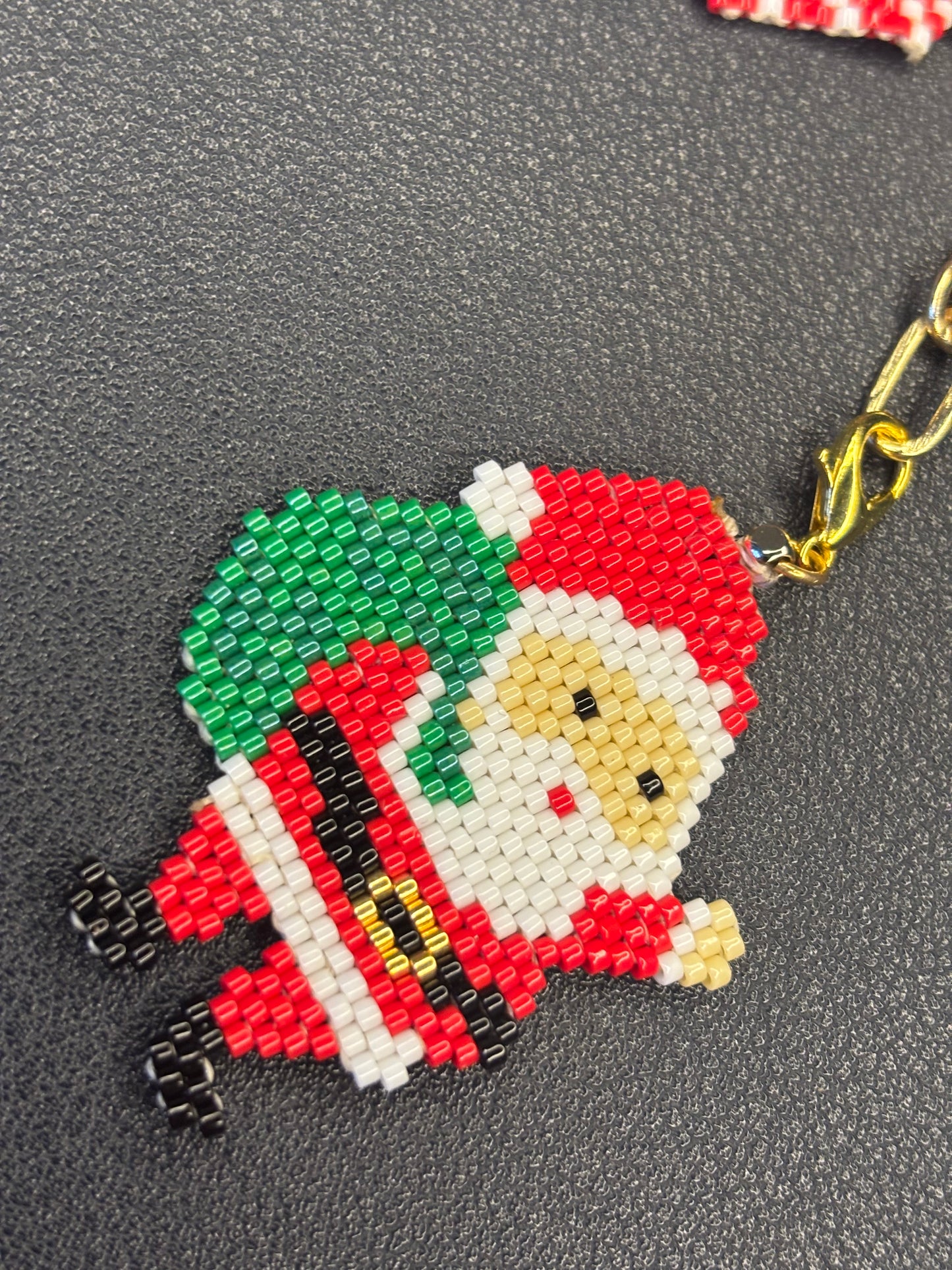 Handmade Miyuki Santa Claus Charm