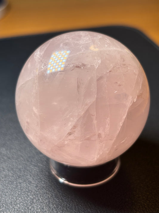 Rose Quartz Sphere - Healing Crystal for Love and Calm - 50mm