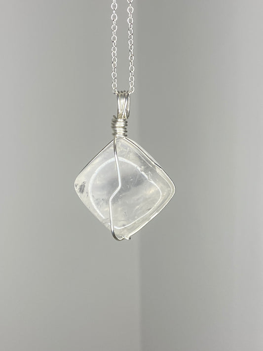 Clear quartz necklace