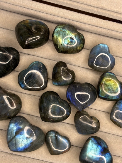 Labradorite Hearts