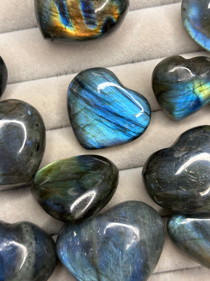 Labradorite Hearts