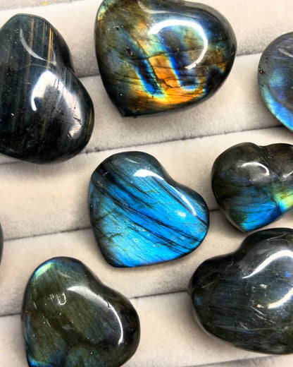 Labradorite Hearts